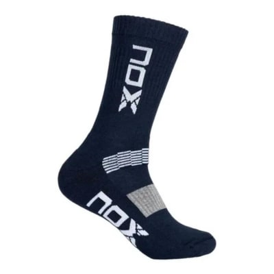 Calcetin Nox Azul Marino Logo Blanco1