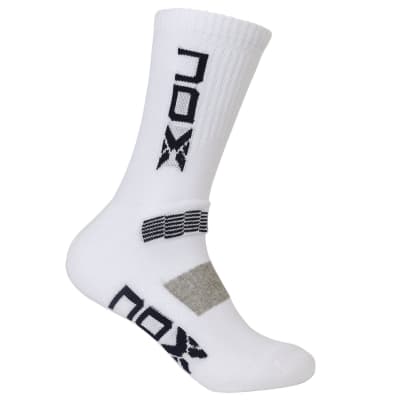 Calcetin Nox Blanco Logo Azul Marino