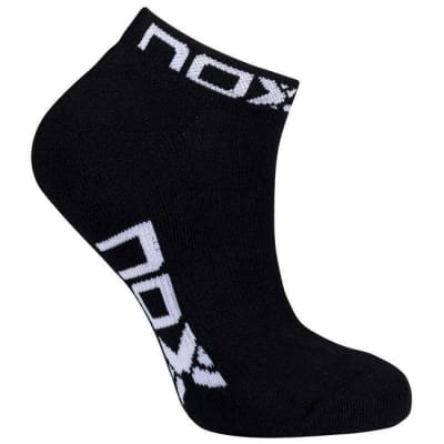 Calcetin Nox Tobillero Negro Logo Blanco