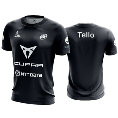 Camiseta Bullpadel Oficial Marfi Juan Tello Negra