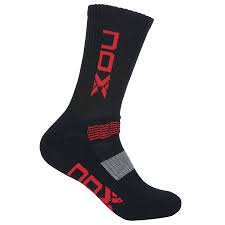 Calcetin Nox Negro Logo Rojo1