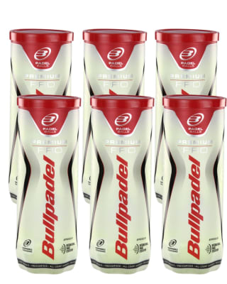 Promo x6 Tarro de Pelotas Bullpadel Premium Pro