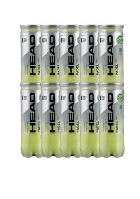 Pack 10 Tarros de Pelotas Head Padel Pro x3 c/u1