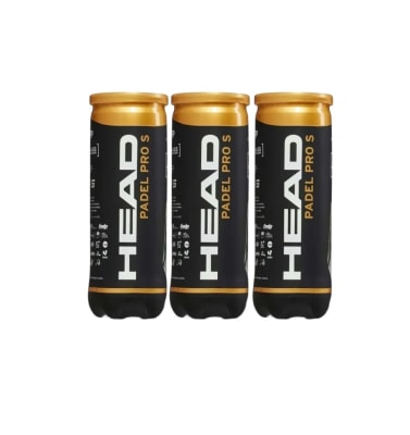 Pack 3 Tarros de Pelotas Head Padel Pro S1