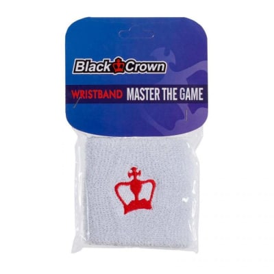 Muñequera Black Crown Corta Blanca (1 unidad)
