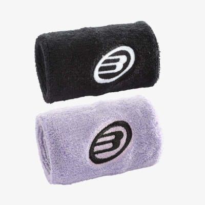 Muñequera Bullpadel Negro/Malva x21