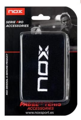 Muñequera Nox Jumbo Negro Logo Blanco x 21