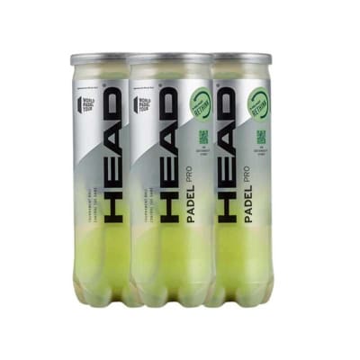 Pack 3 Tarros de Pelotas Head Padel Pro x3 c/u1