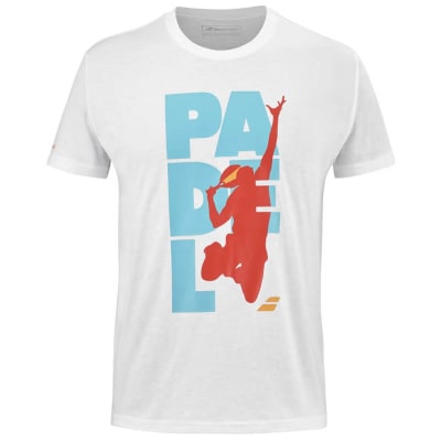 Polera Babolat Algodon Padel blanco1