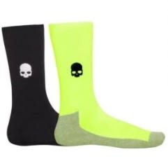 Pack Calcetin Hydrogen Negro-Amarillo Fluor Unisex x2