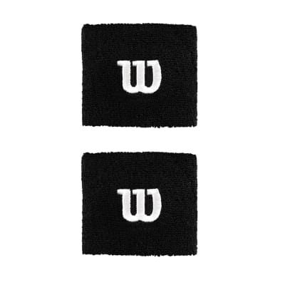 Muñequera Wilson Wristband Osfa Negro Letra Blanca1