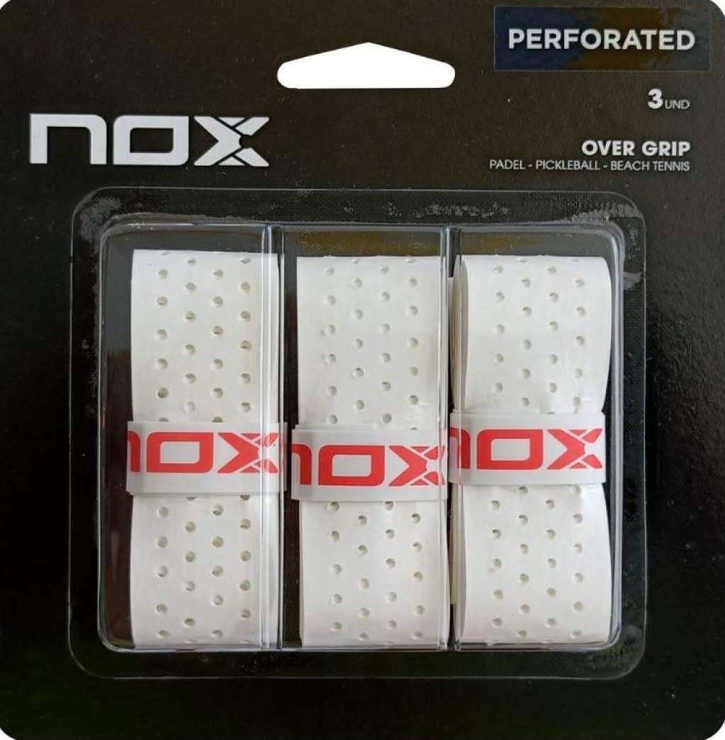 Overgrip Nox Pro Perforado Blanco x3