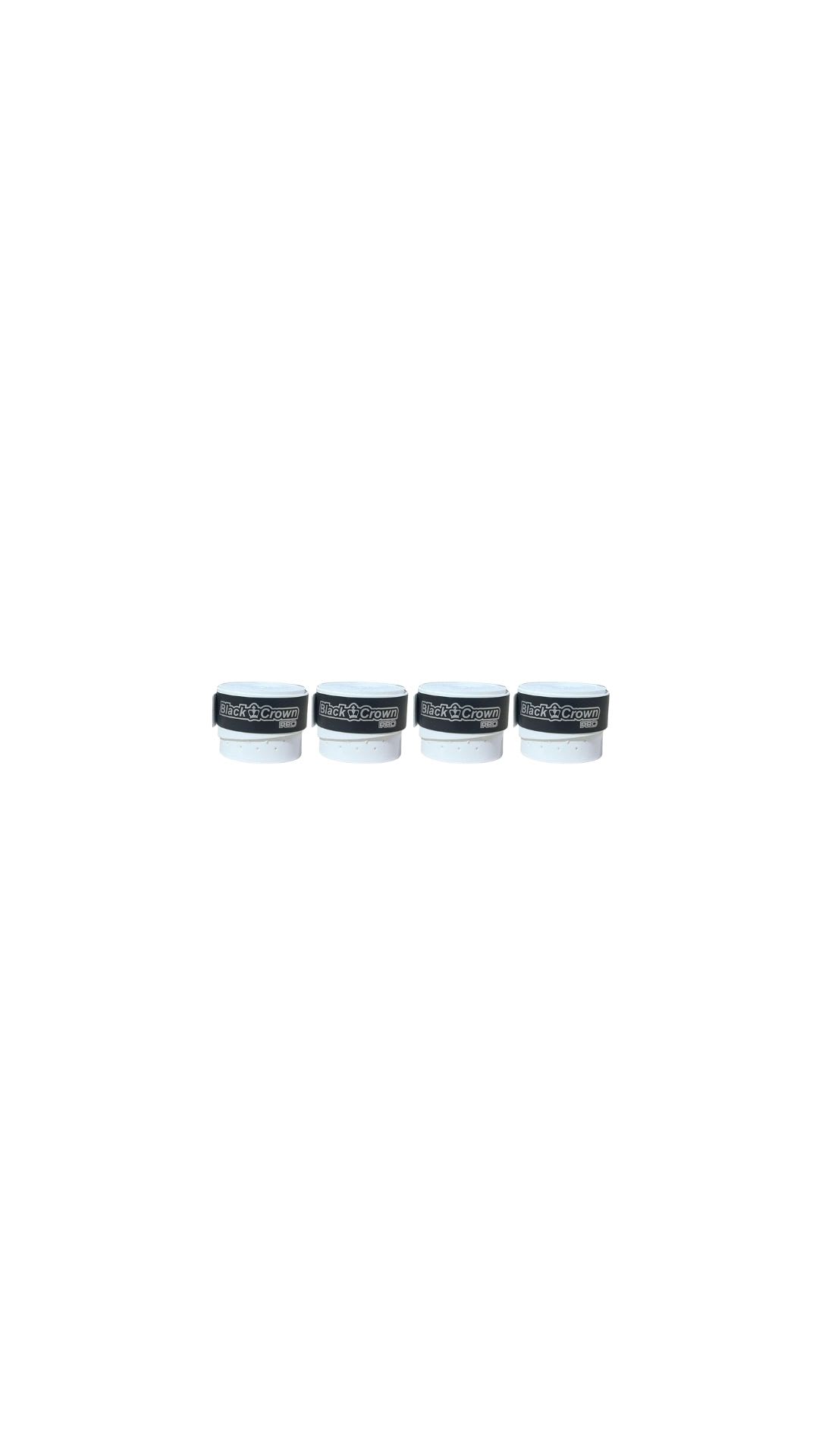 Pack Overgip Black Crown Blanco Perforado x4