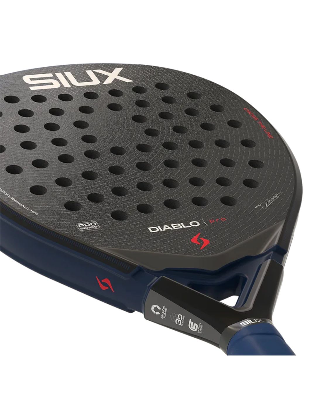 D-LIKE メインシャーシ DL266-B ピュアブラック Pala Siux Diablo Pro Night Blue 2026 - Tino Libaak | Padel Altamira
