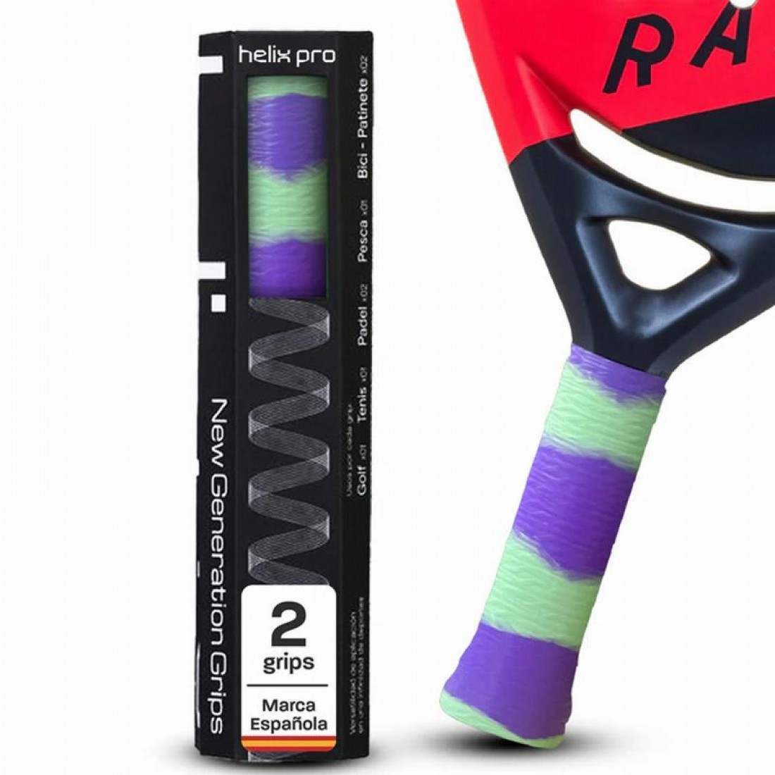 Grip Helix Pro Verde Morado