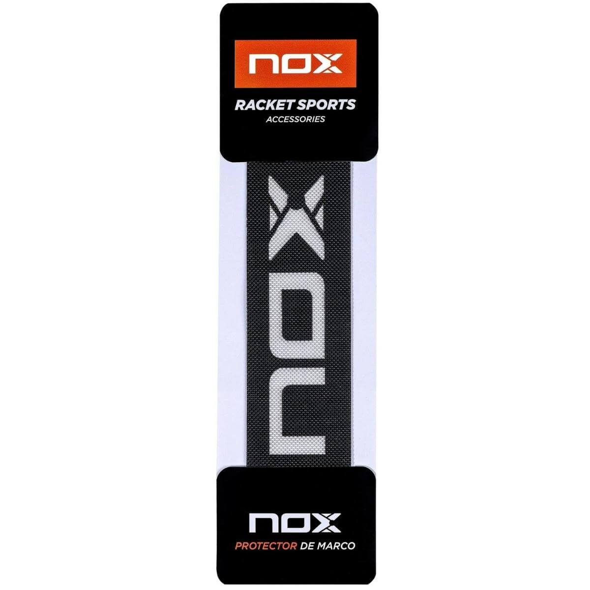 Protector Nox Negro Logo Horizontal Blanco