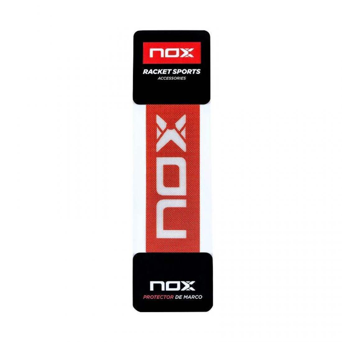 Protector Nox Rojo Logo Horizontal Blanco