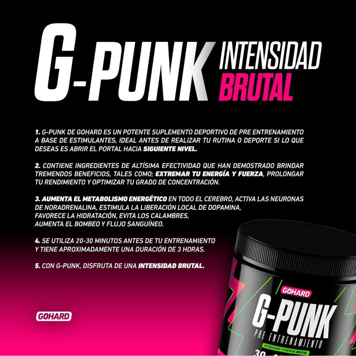 Pre Entrenamiento G-Punk