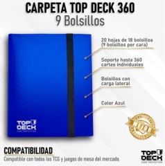 Carpeta Top Deck  Esencial - 360 Espacios Color Azul