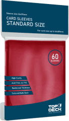 Protectores Top Deck  Esencial - Tamaño Standar Color Rojo