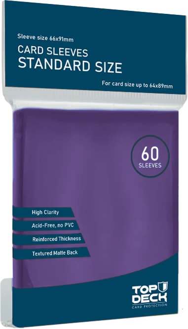 Protectores Top Deck  Esencial - Tamaño Standar Color Morado1