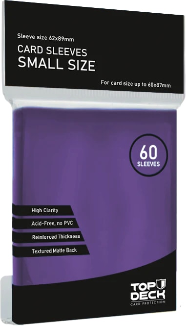Protectores Top Deck  Esencial - Tamaño Small Color Morado1