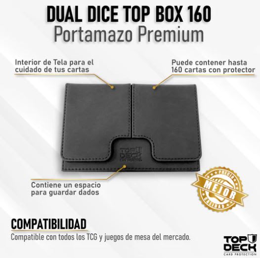 Portamazos Top Deck Premium - Dual Dice 160 Color Negro1