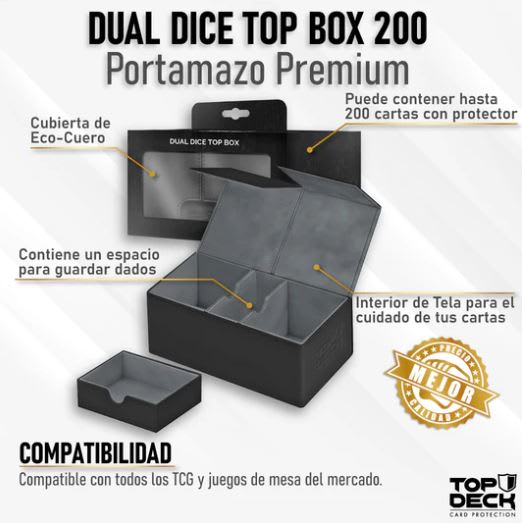 Porta Mazo Dual Dice Top Deck 200 - Negro1