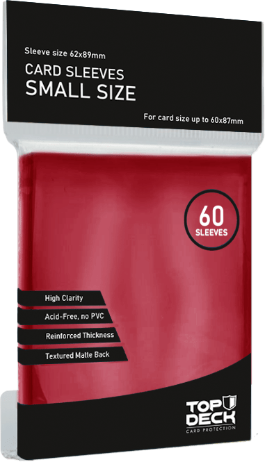 Protectores Top Deck  Esencial - Tamaño Small Color Rojo1