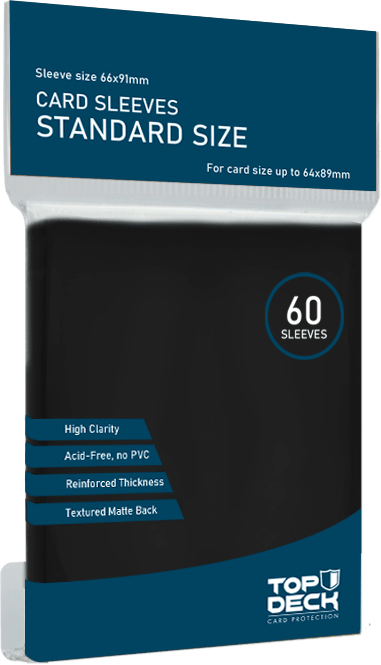 Protectores Top Deck  Esencial - Tamaño Standar Color Negro1