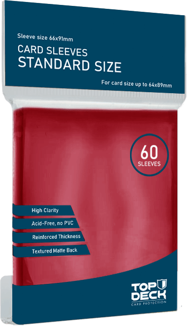 Protectores Top Deck  Esencial - Tamaño Standar Color Rojo1