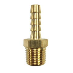 Acople espiga para manguera 6 mm  1/4 largo 25 mm he