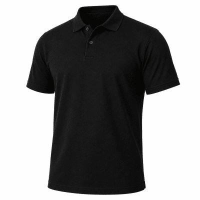 POLERA PIQUE M/C NEGRA1
