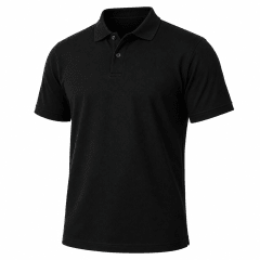 POLERA PIQUE M/C NEGRA