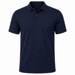 POLERA PIQUE M/C AZUL MARINO