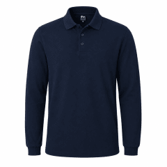 POLERA PIQUE M/L AZUL MARINO