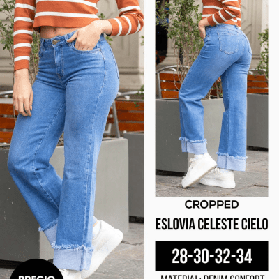 PANT. BAGGY CINT.1B.C/B. ESLOVIA CELESTE CIELO1