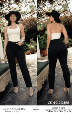 PANT.RECTO 1B ALONDRA NEGRO VOGUI DAMA