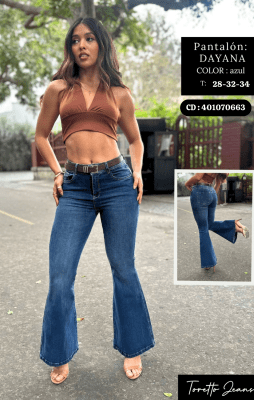PANT. DAYANA AZUL TORETTO DAMA