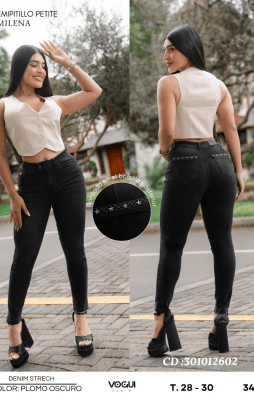 PANT. SEMI PIT MILENA PLOMO OSCURO VOGUI DAMA
