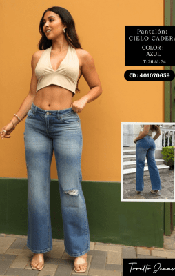 PANT.CIELO 2 AZUL TORETTO DAMA