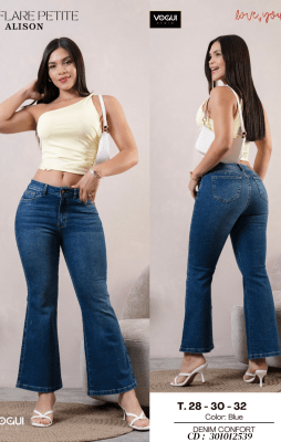 PANT.FLARE PETITE 1B.C/B ALISON BLUE VOGUI 65