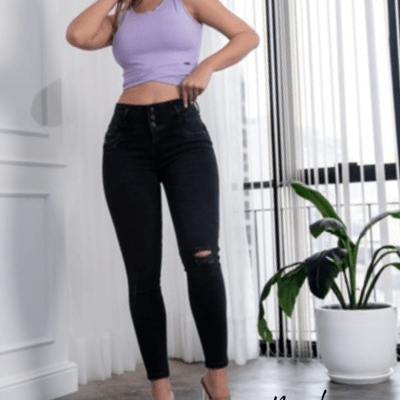 PANT.NOELIA NEGRO TORETTO DAMA