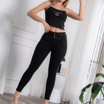PANT.VALERIA 3 NEGRO TORETTO DAMA1