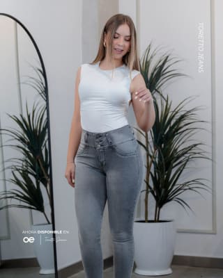 PANT.LUANA 65 PLOMO CLARO TORETTO DAMA