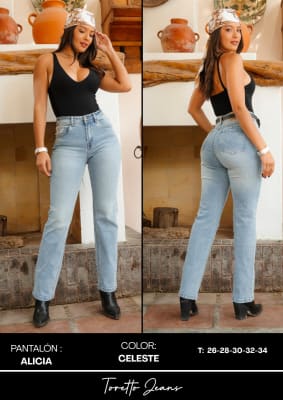 PANT.ALICIA REGULAR CELESTE TORETTO
