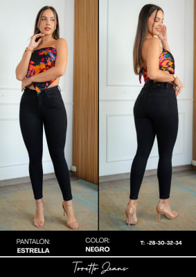 PANT.ESTRELLA NEGROL TORETTO DAMA