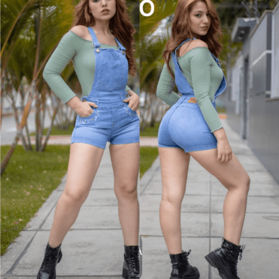 SHORT OVEROL HEAVENLY PUNTA HERMOSA JEANS VOGUI