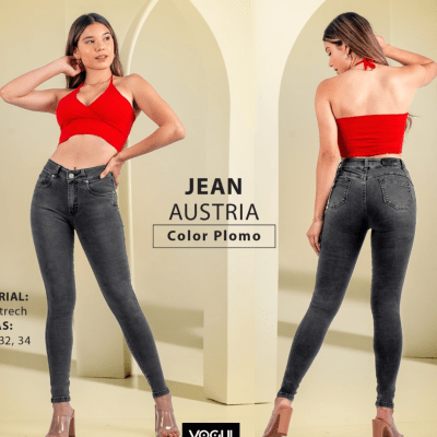 PANT.AUSTRIA PLOMO JEANS VOGUI