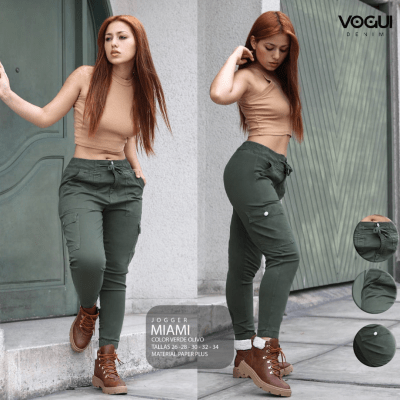 PANT.JOGGER MIAMI VERDE OLIVO VOGUI